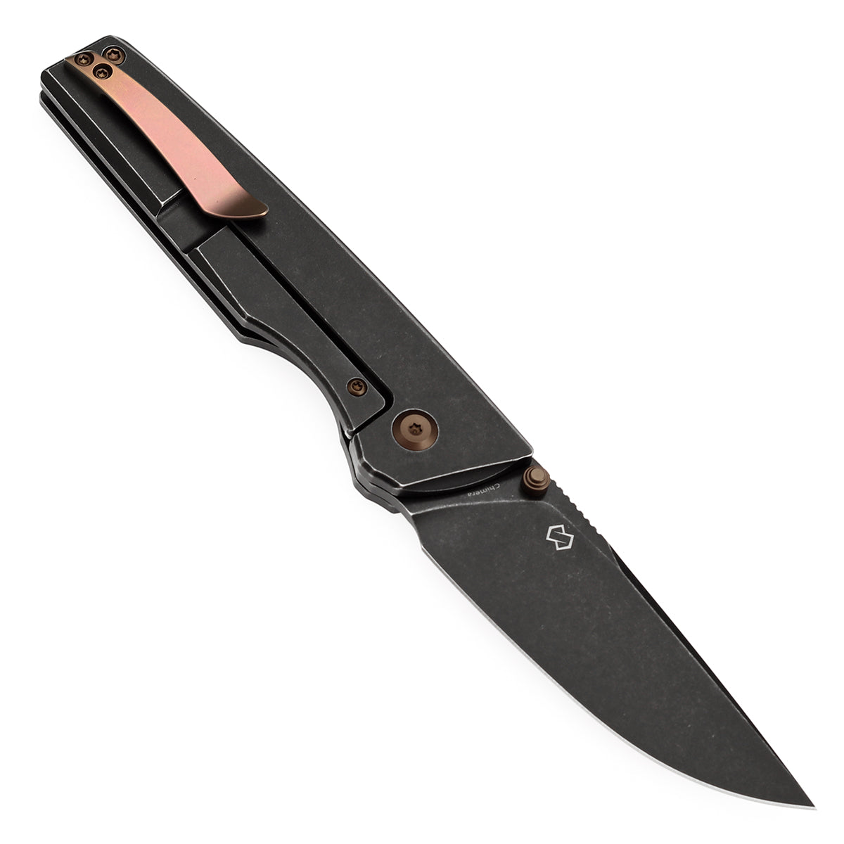 Kansept Chimera K1096A3 open position showing CPM S35VN tanto blade