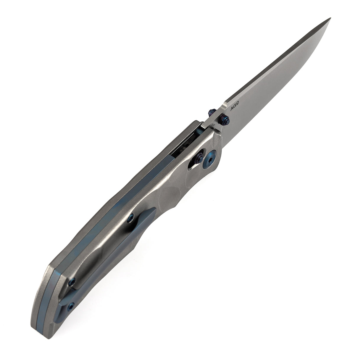 Kansept SIF K1100V1 dimpled orange peel titanium handle scales
