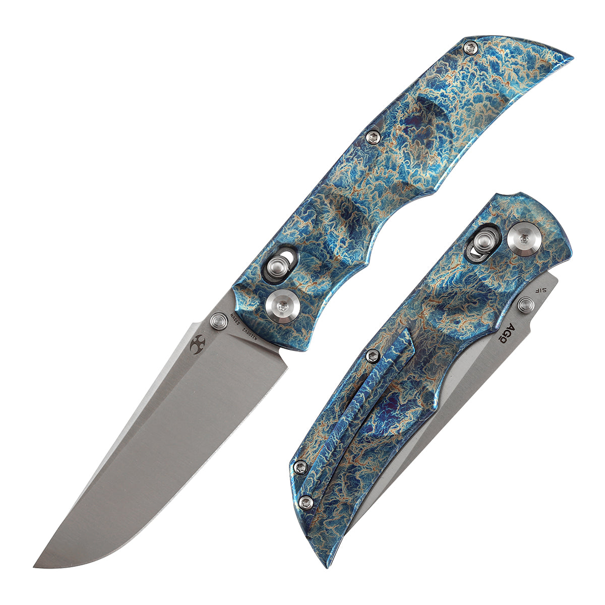 Kansept SIF K1100V2 front view – 3.76" satin CPM S35VN drop point folding knife