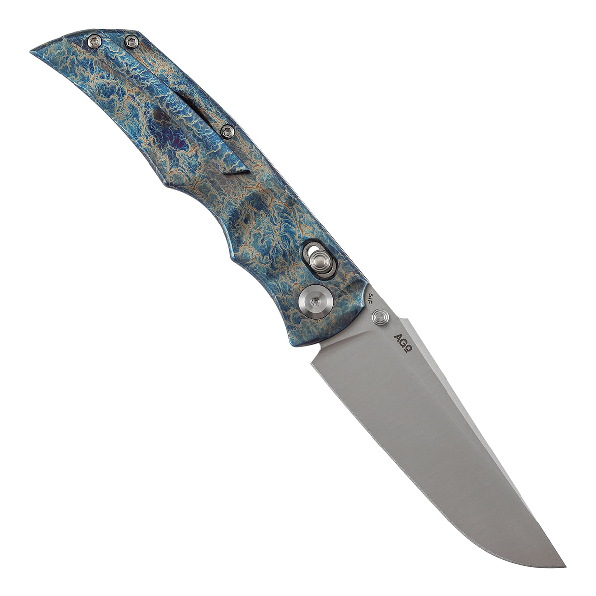 Kansept SIF K1100V2 open position showing CPM S35VN drop point blade