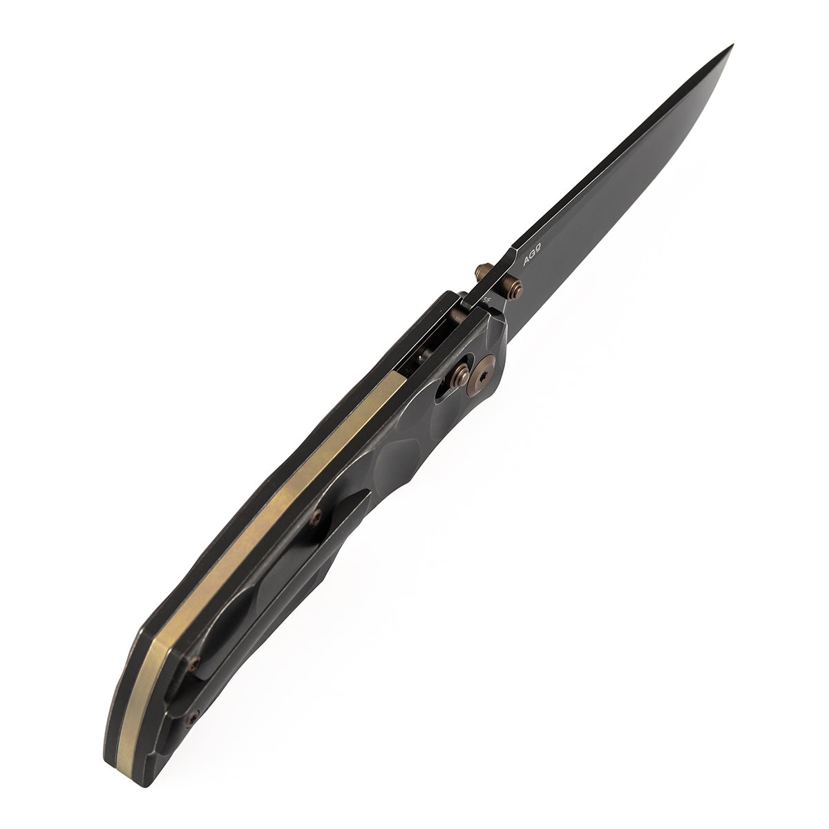 Kansept SIF K1100V3 blackwash titanium dimpled handle scales