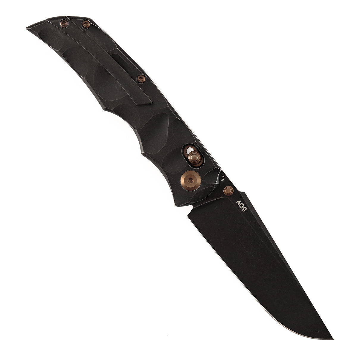 Kansept SIF K1100V3 open position showing CPM S35VN drop point blade