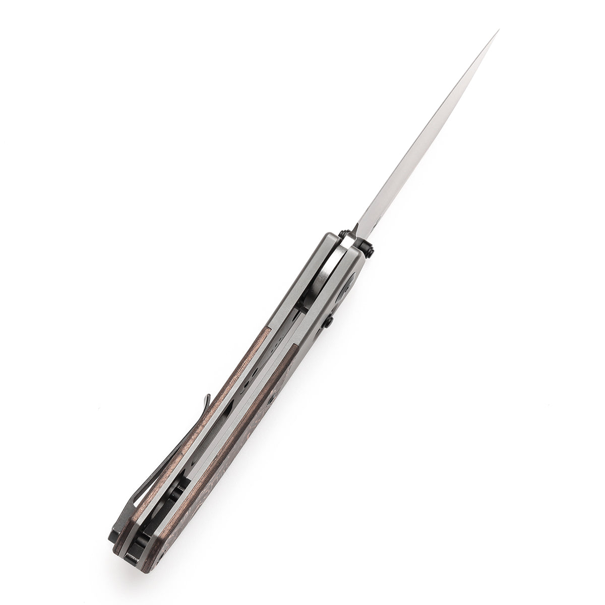 Kansept Dako K1101V2 blade detail – stonewashed CPM S35VN drop point