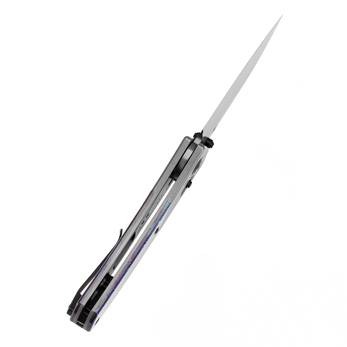Kansept Dako K1101V4 blade detail – 110-layer Damascus drop point