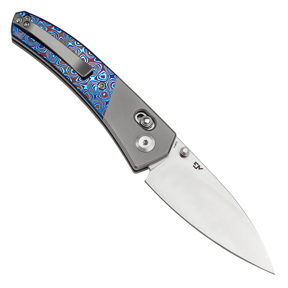 Kansept Dako K1101V5 open position showing CPM S35VN drop point blade