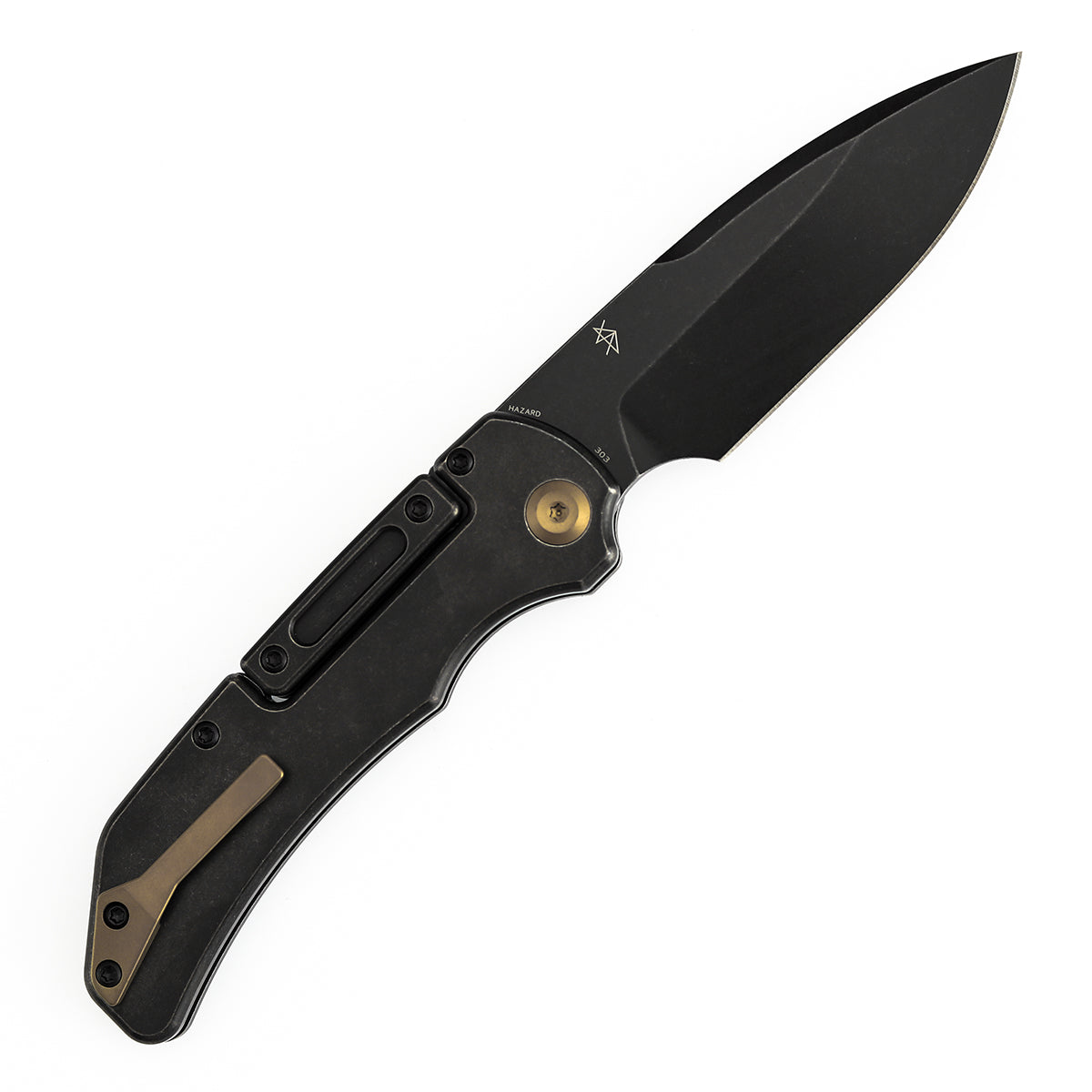 Kansept Hazard K1104H3 open position showing CPM S35VN blade