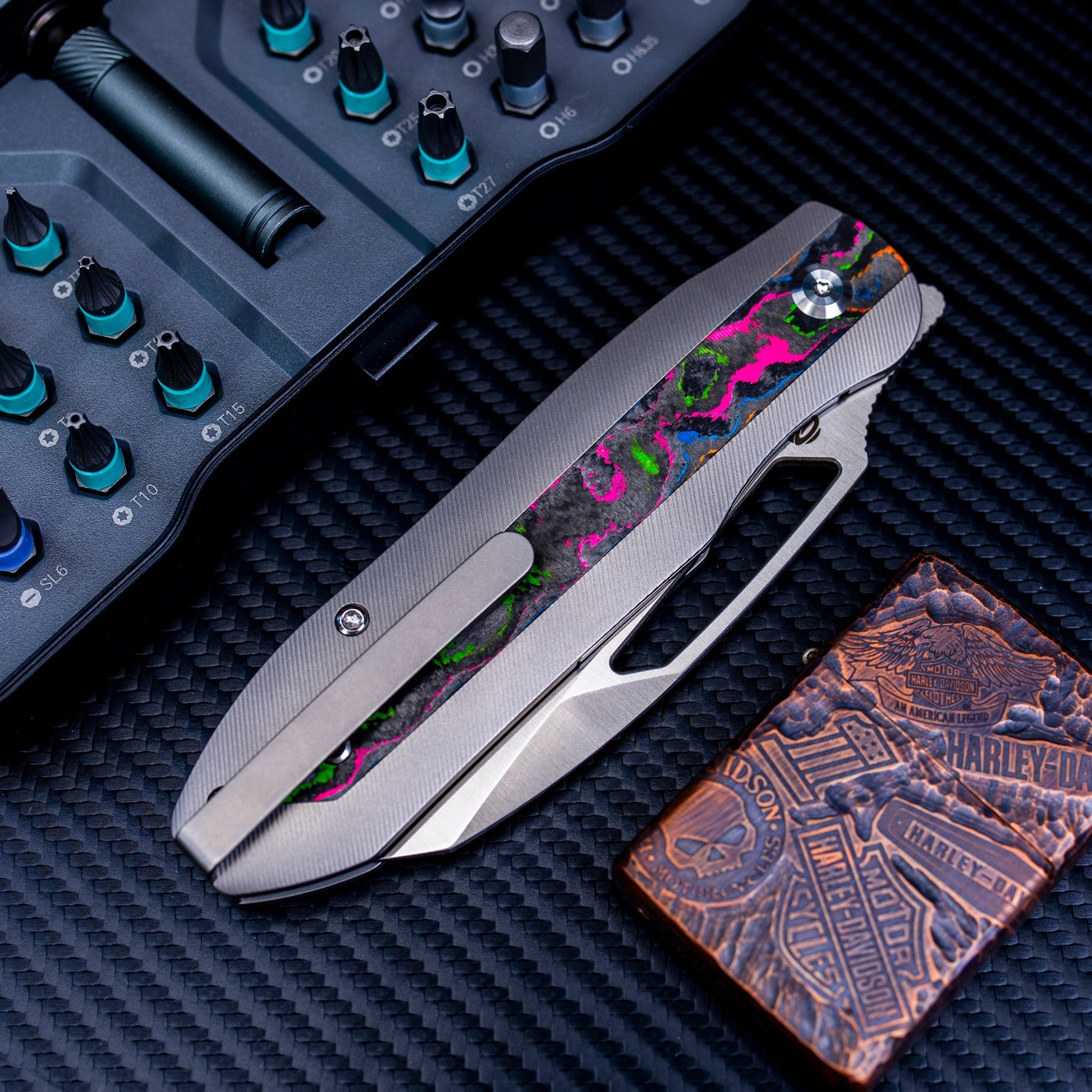 Kansept Thunderhead K1106A4 blade detail – satin CPM S35VN tanto