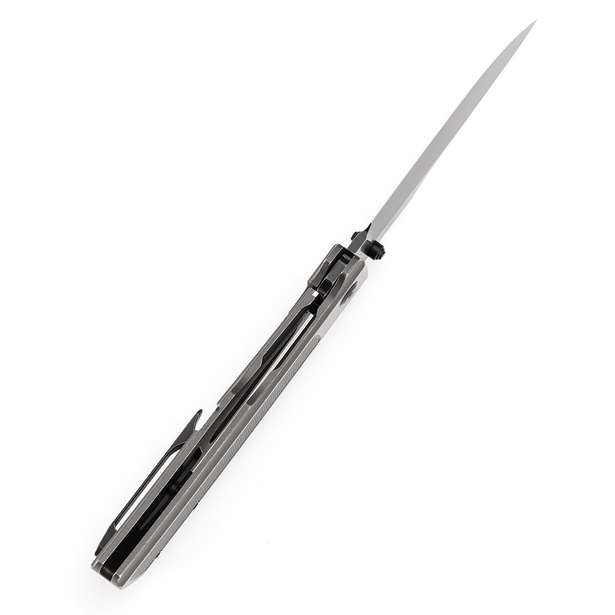 Kansept Bison K1108A3 blade detail – blackwash CPM S35VN clip point