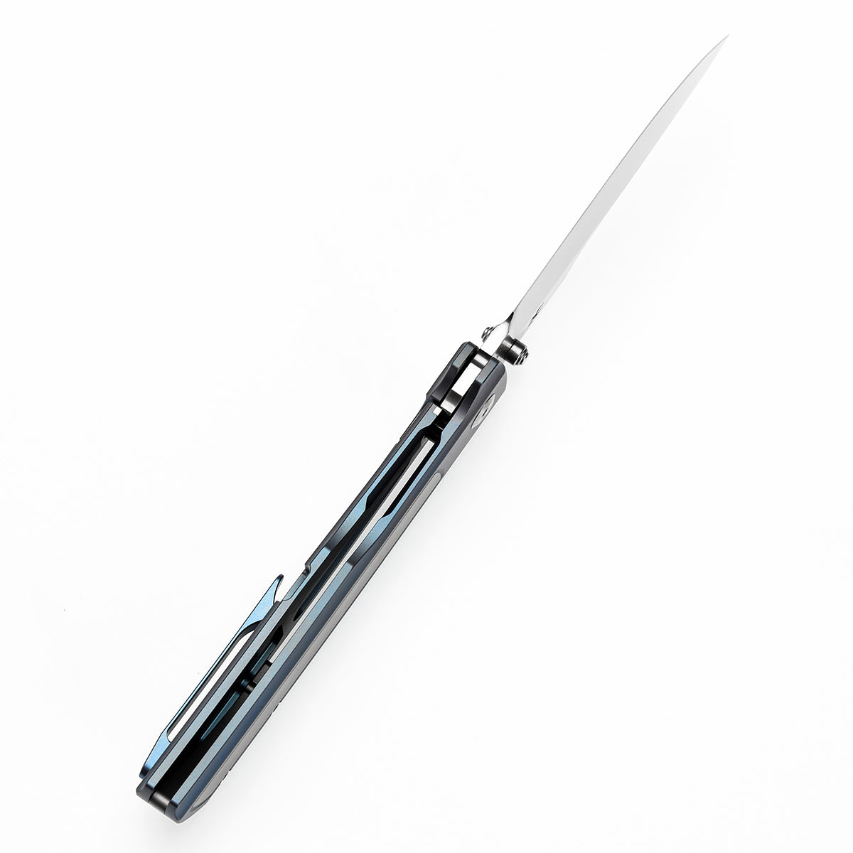Kansept Bison K1108B2 blade detail – satin CPM S35VN clip point