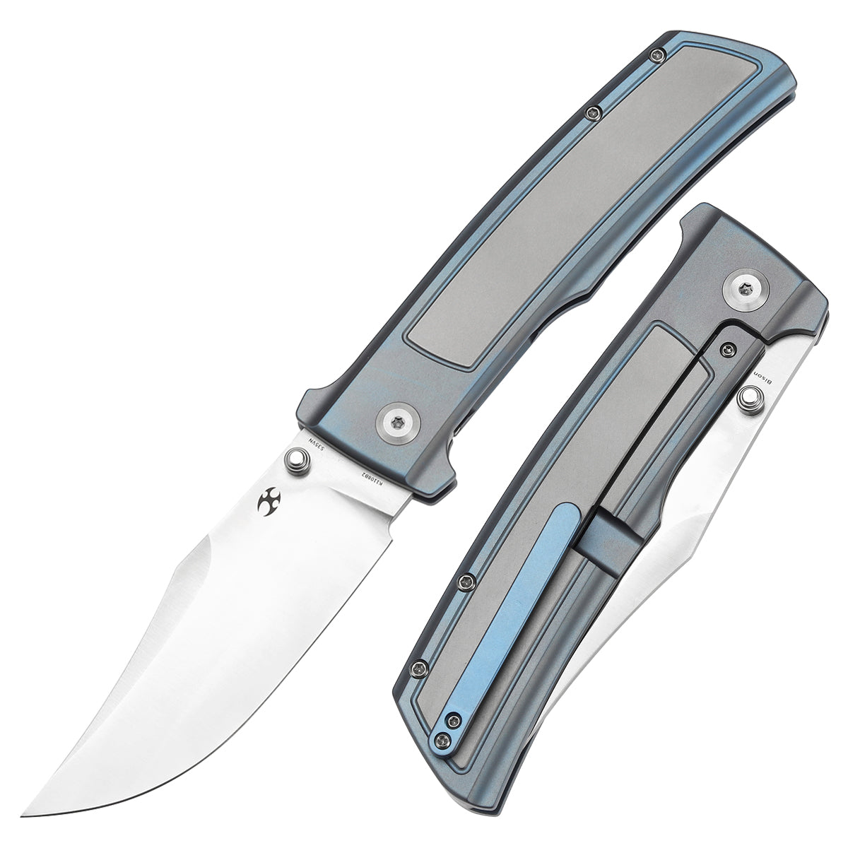 Kansept Bison K1108B2 front view – 4.25" satin CPM S35VN clip point folding knife