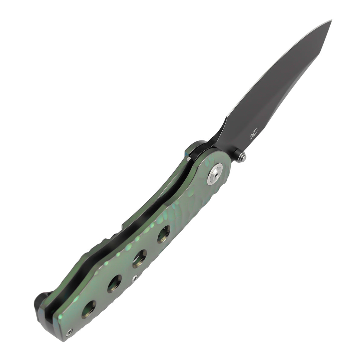 Kansept Caveman K1110A3 blade detail – blackwash CPM 20CV tanto