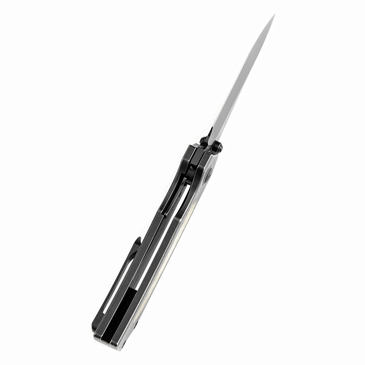 Kansept Fermi K1122A1 blade detail – blackwash CPM 20CV recurved clip point