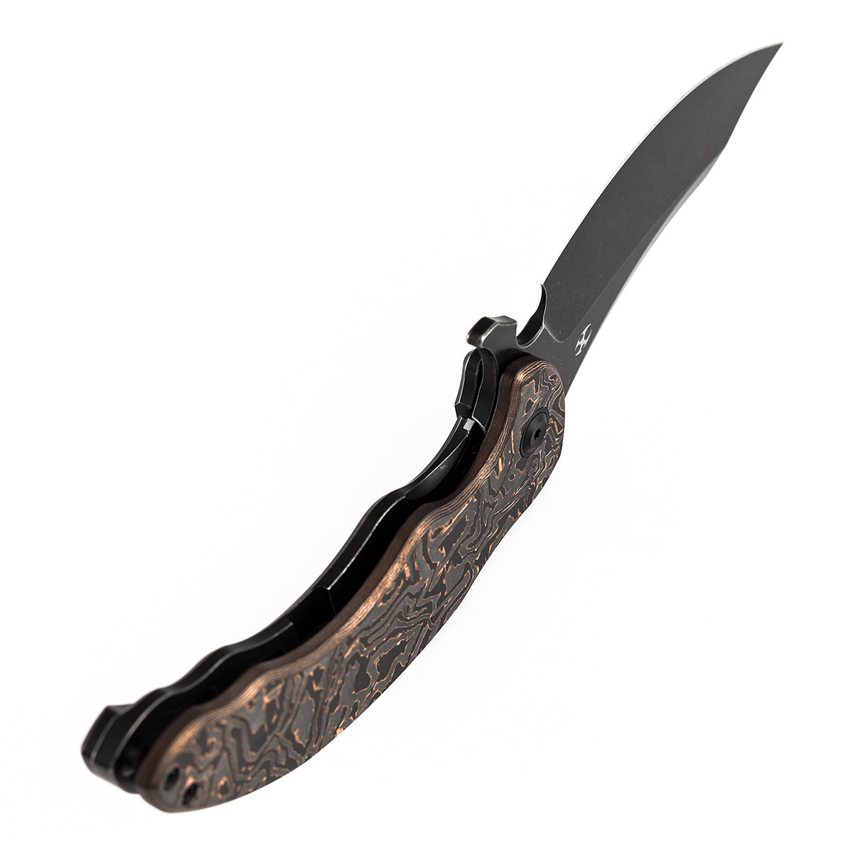 Kansept Gilgamesh K1128A4 blade detail – satin CPM S35VN trailing point