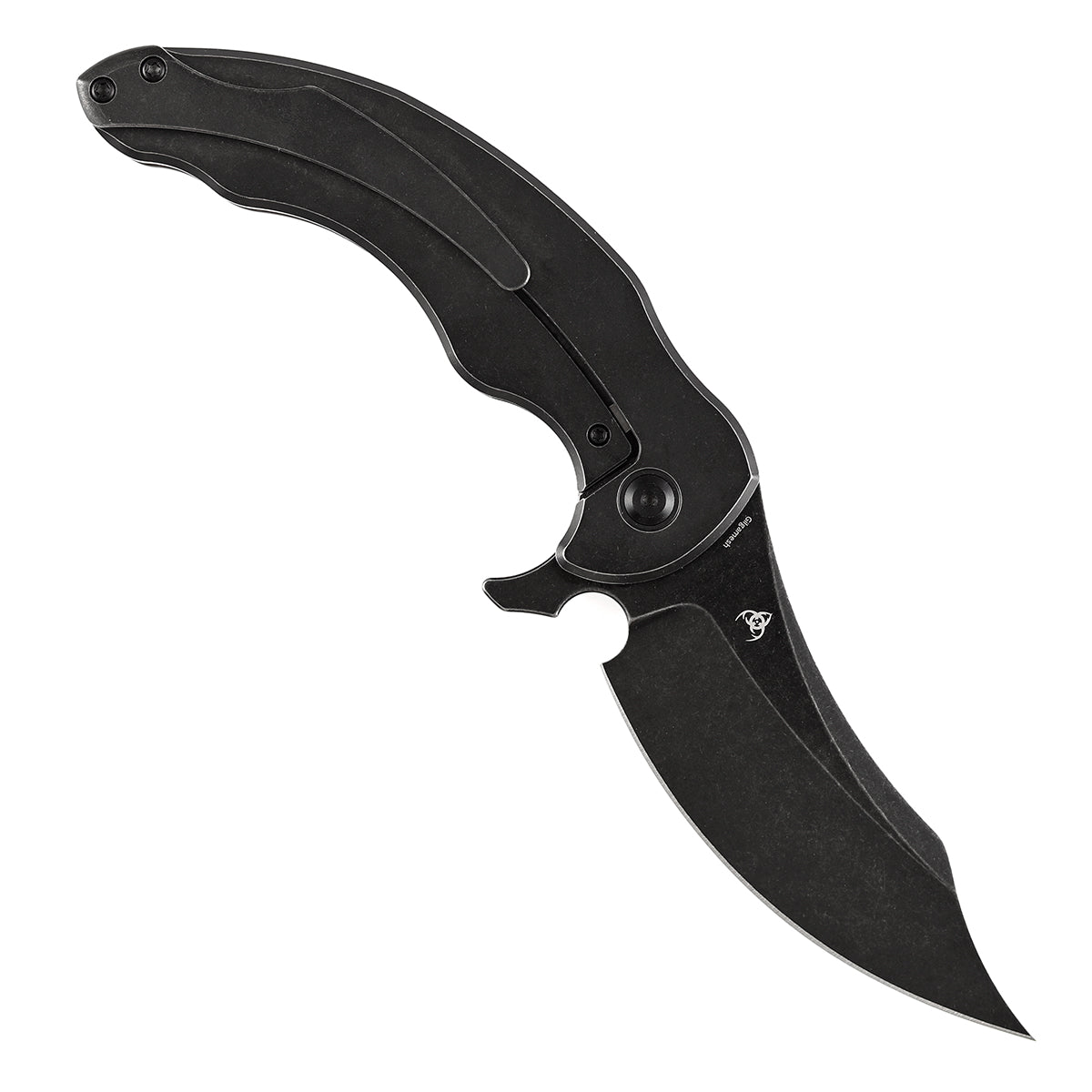Kansept Gilgamesh K1128A4 open position showing CPM S35VN trailing point blade