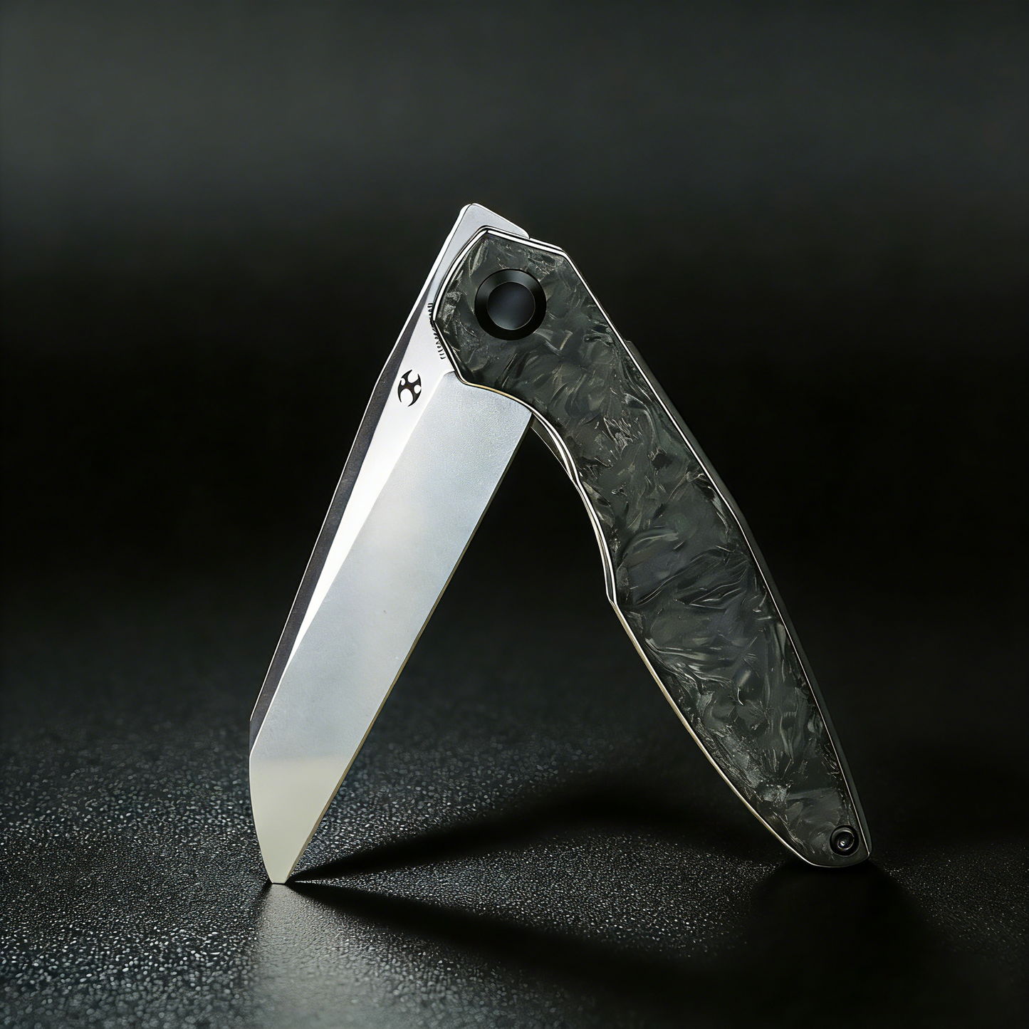 Kansept Halide K1136A1 blade detail – stonewashed CPM S35VN reverse tanto