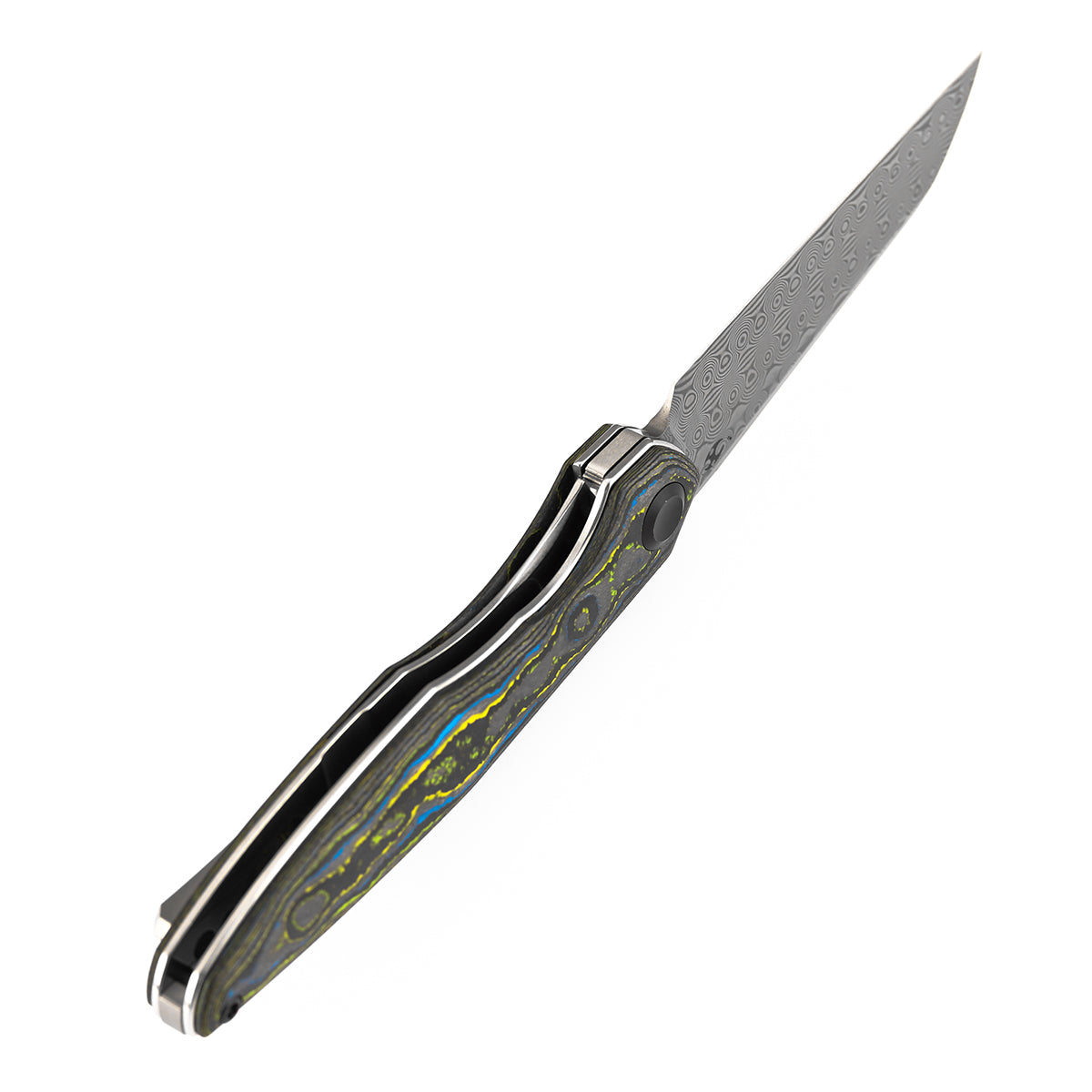 Kansept Halide K1136A2 blade detail – Damascus reverse tanto