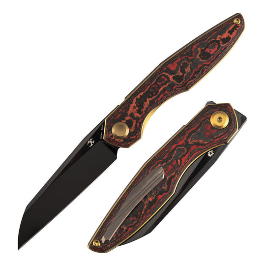 Kansept Halide K1136A4 front view – 3.2" DLC CPM S35VN reverse tanto folding knife