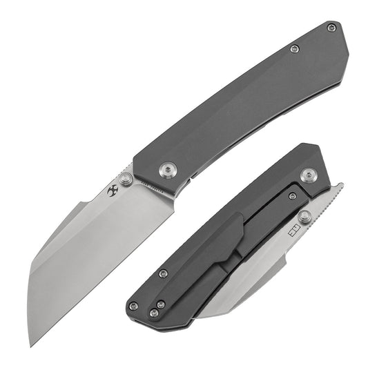 Kansept Contra K1139A1 front view – 3.25" Satin CPM S90V Sheepsfoot folding knife