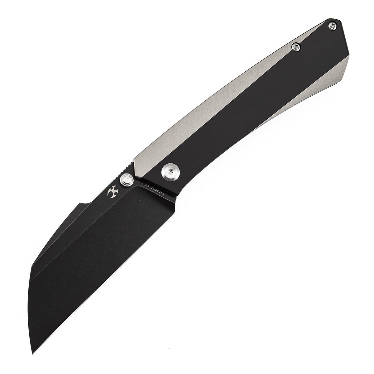 Kansept Contra K1139A2 Black & Plain Titanium handle scales