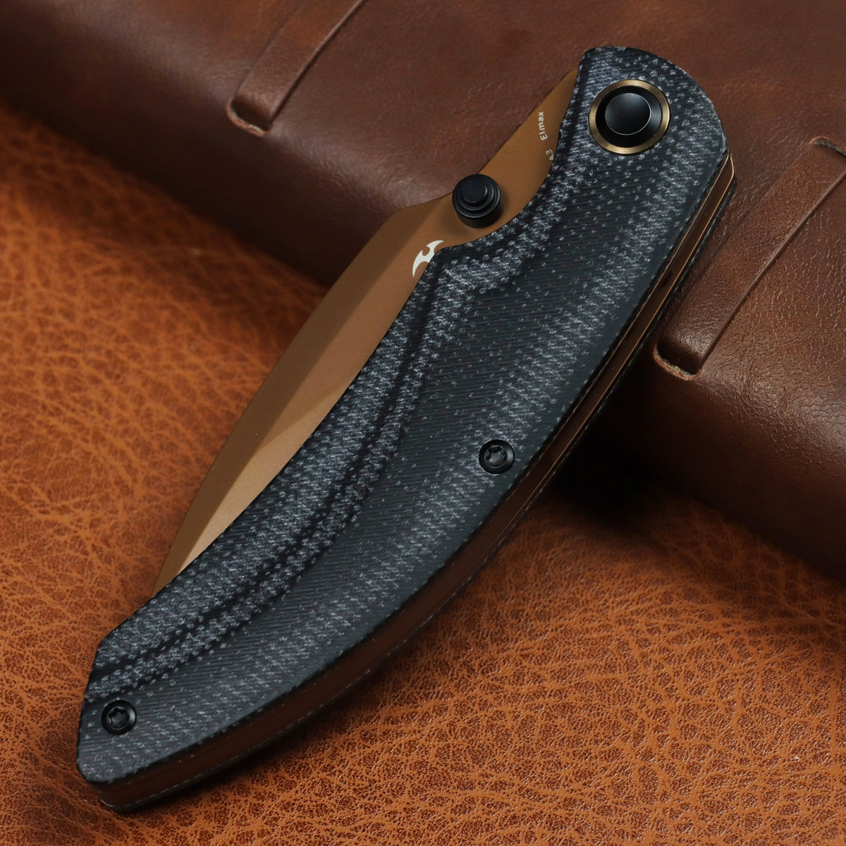 Kansept Falk K1142A3 Black Micarta handle scales