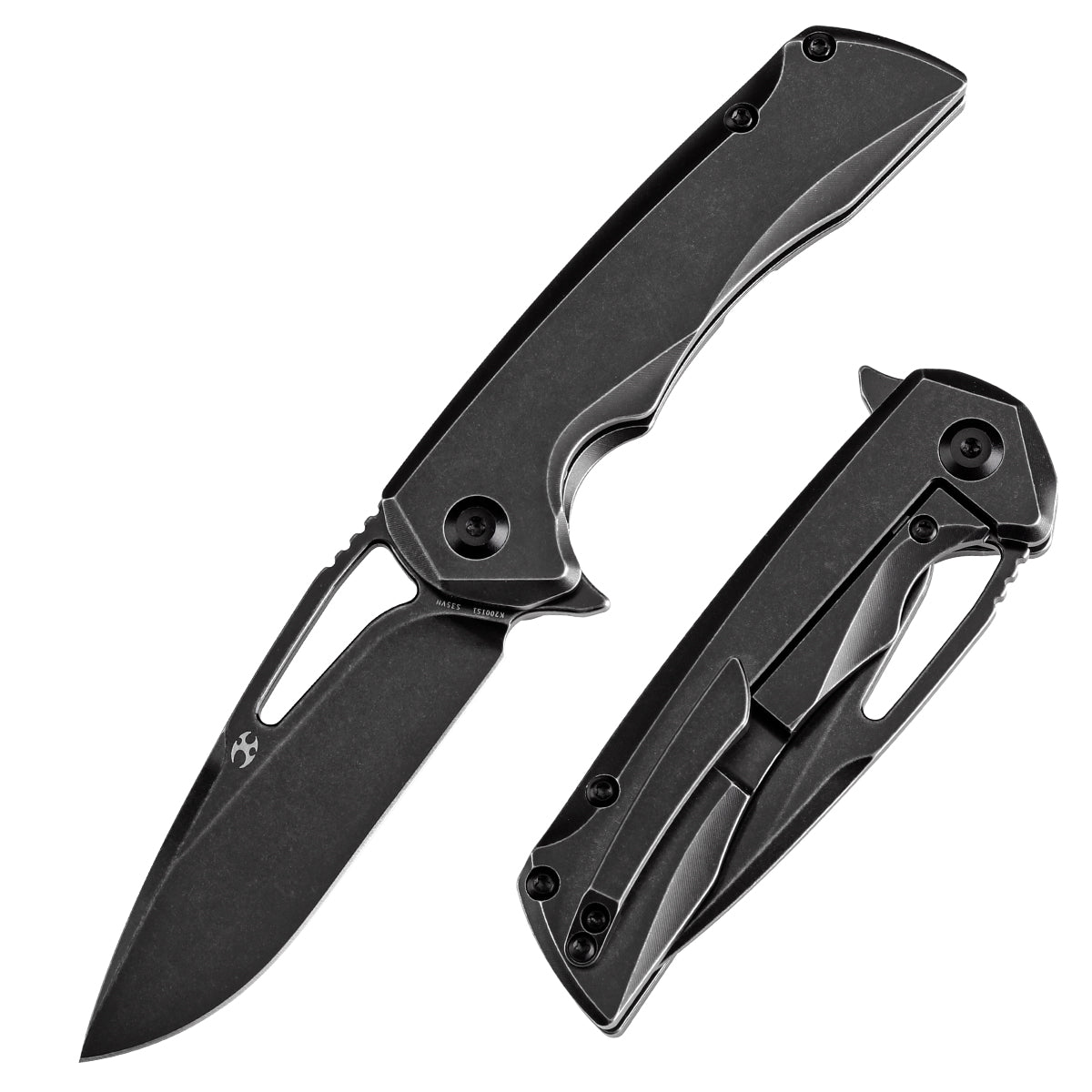 Kansept Mini Kryo K2001S1 front view – 2.9" blackwash CPM S35VN drop point folding knife