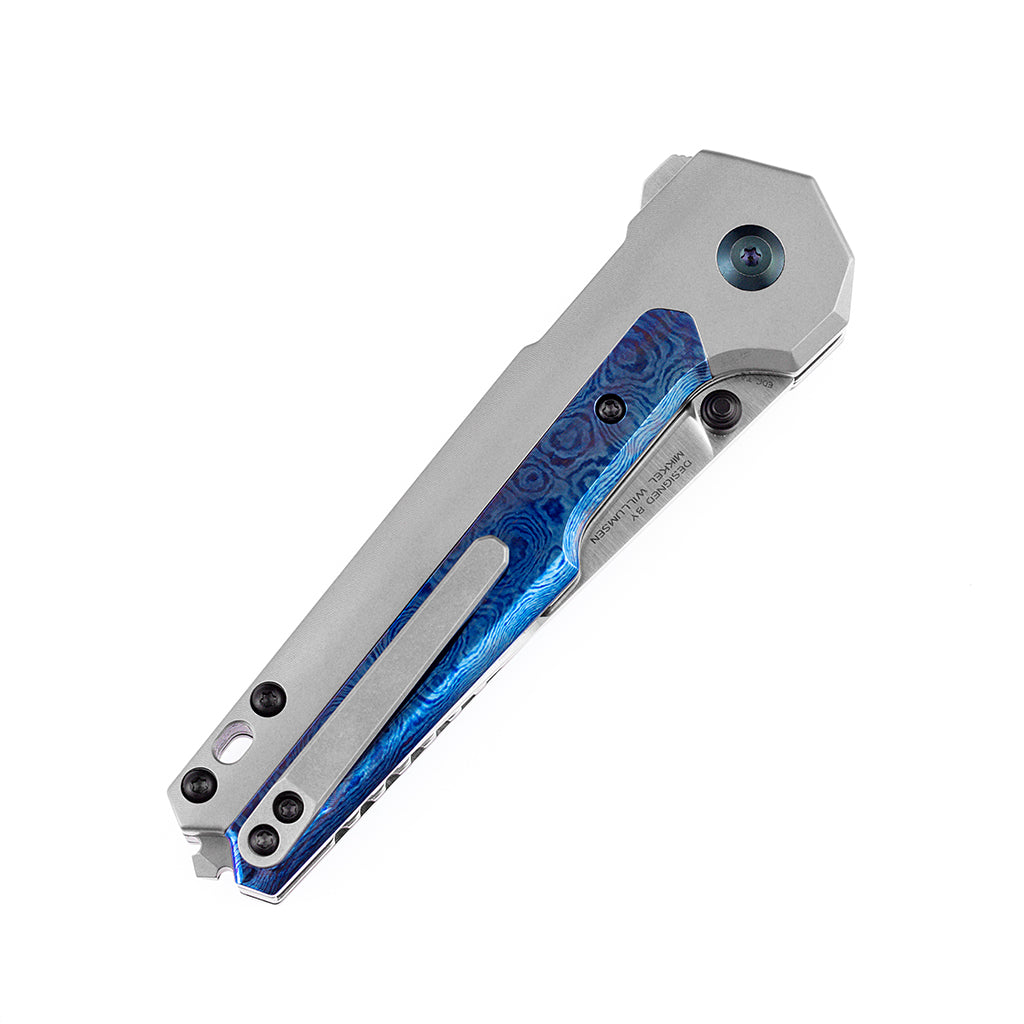 Kansept EDC Tac K2009A8 Timascus and titanium handle scales