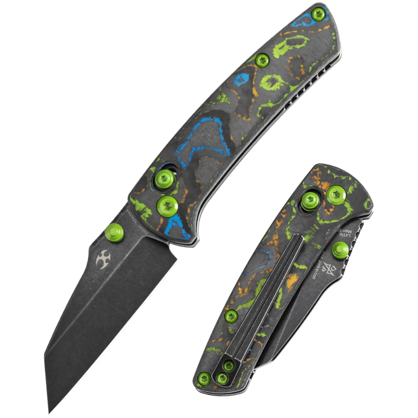 Kansept Little Main Street 2.26" CPM S35VN 80S Camo Carbon Fiber Green Gray K2015V4