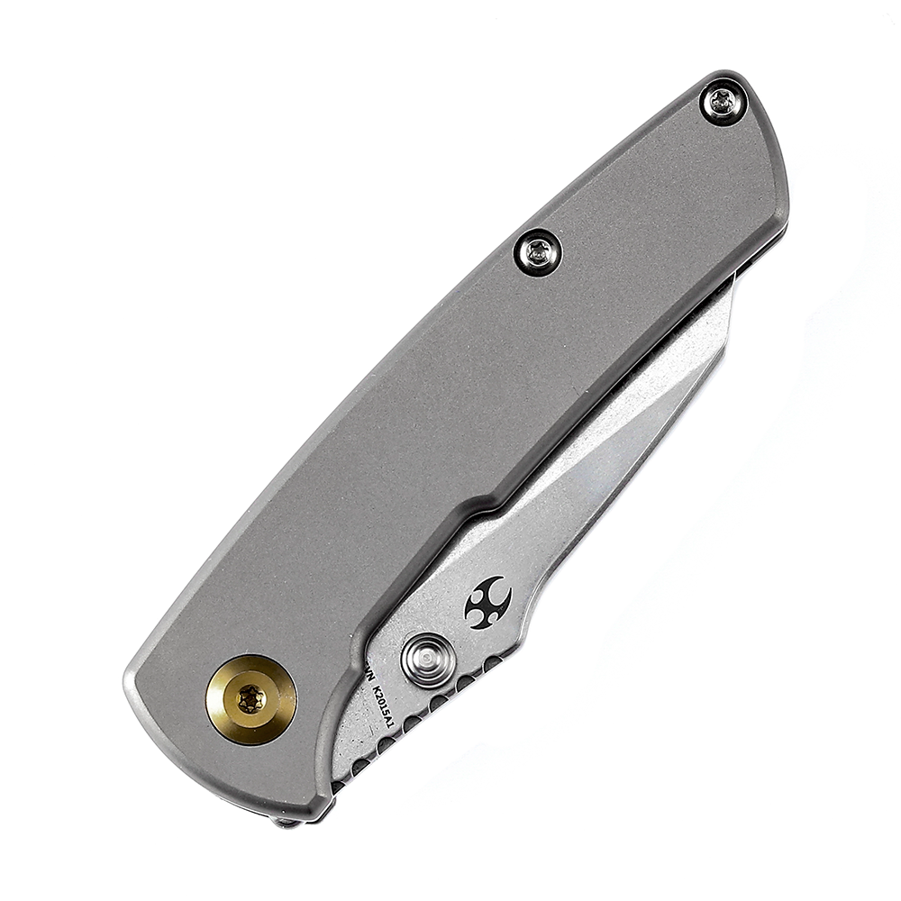 Kansept Little Main Street K2015A1 blade detail – stonewashed CPM-S35VN reverse tanto