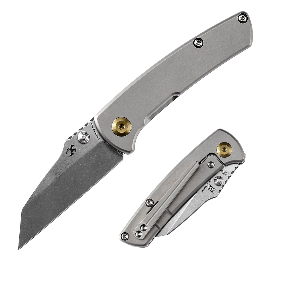 Kansept Little Main Street K2015A1 front view – 2.26" stonewashed CPM-S35VN reverse tanto folding knife