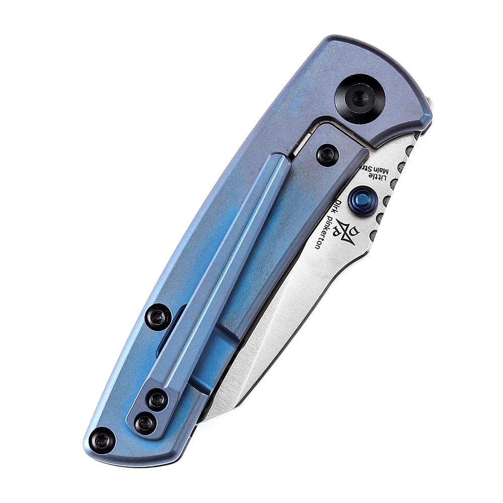 Kansept Little Main Street K2015A3 blue anodized titanium handle scales