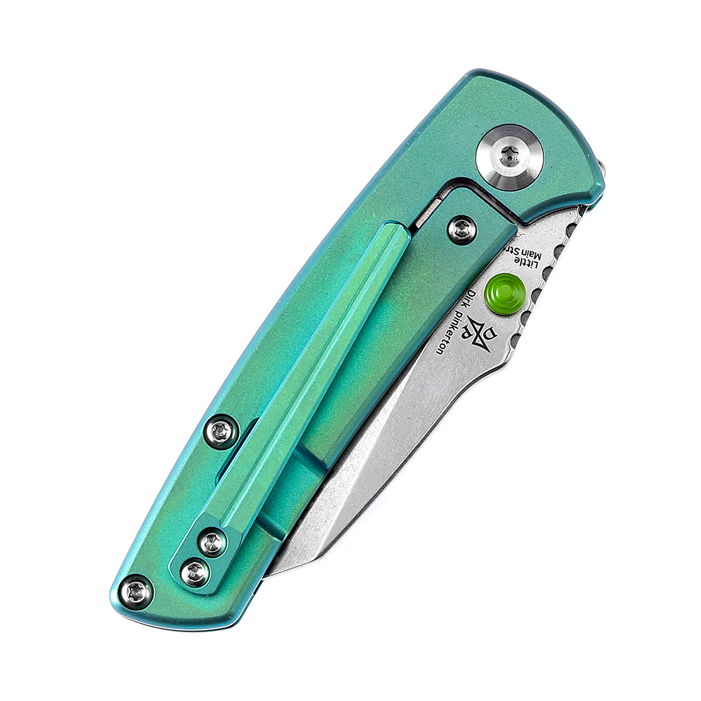 Kansept Little Main Street K2015A4 blade detail – stonewashed CPM-S35VN reverse tanto