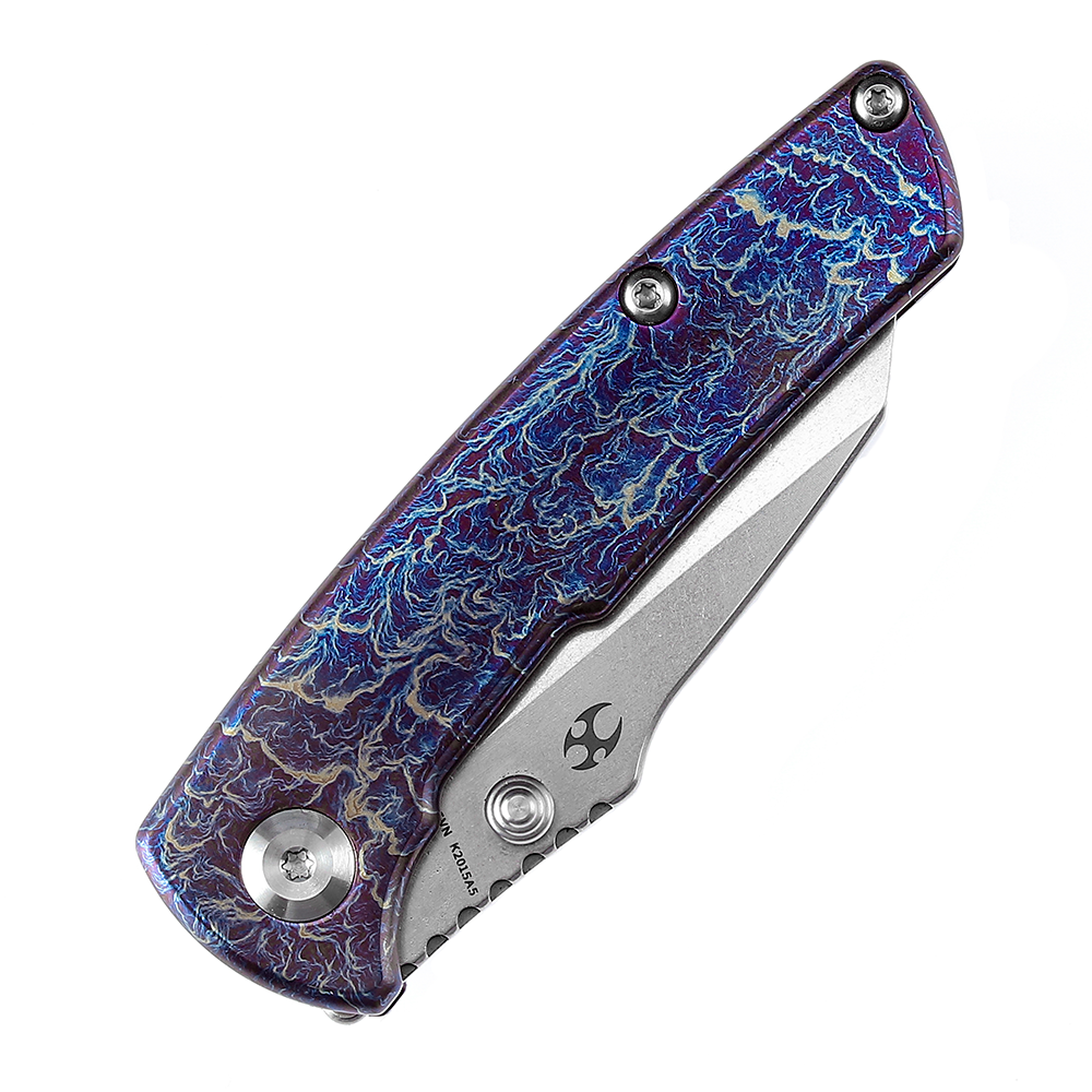 Kansept Little Main Street K2015A5 blade detail – stonewashed CPM-S35VN reverse tanto