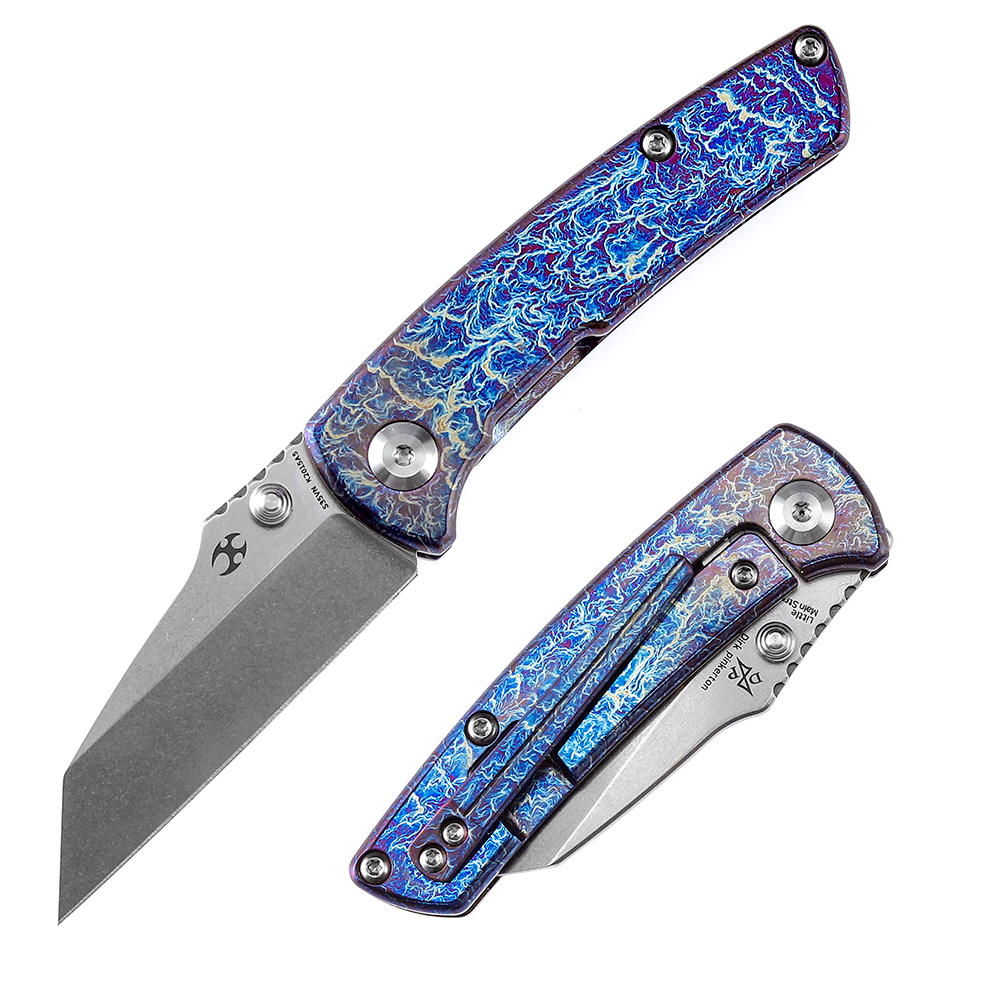Kansept Little Main Street K2015A5 front view – 2.26" stonewashed CPM-S35VN reverse tanto folding knife