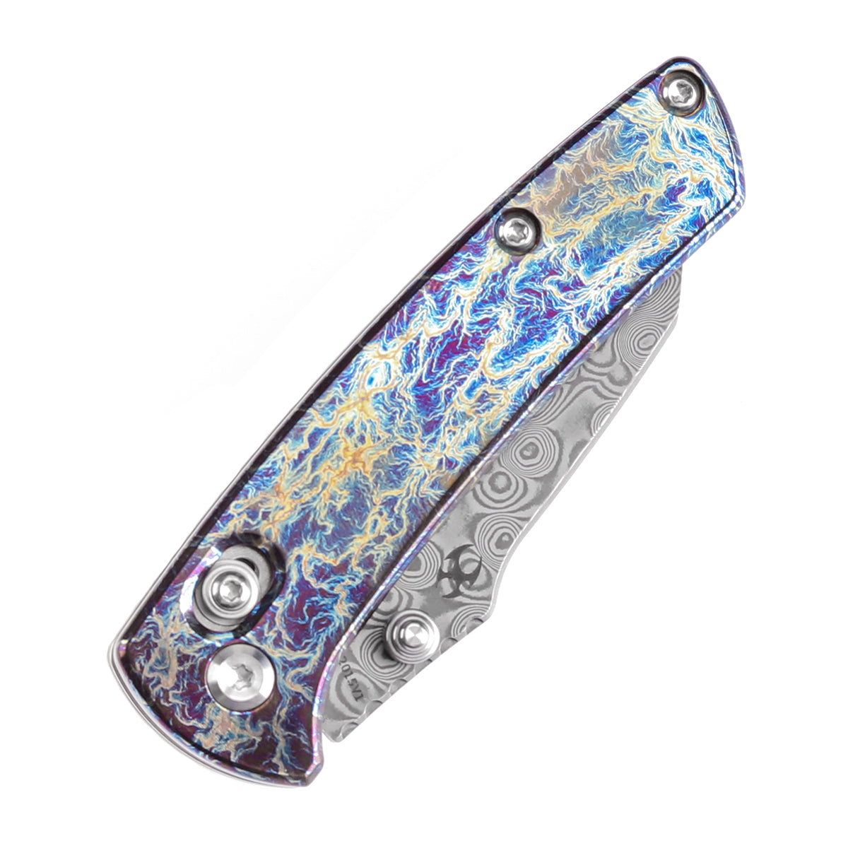Kansept Little Main Street K2015V1 blade detail – Damascus drop point