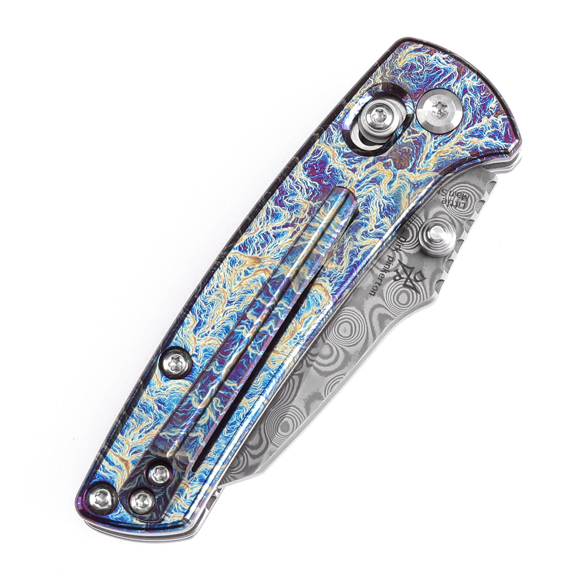 Kansept Little Main Street K2015V1 lightning strike titanium handle scales