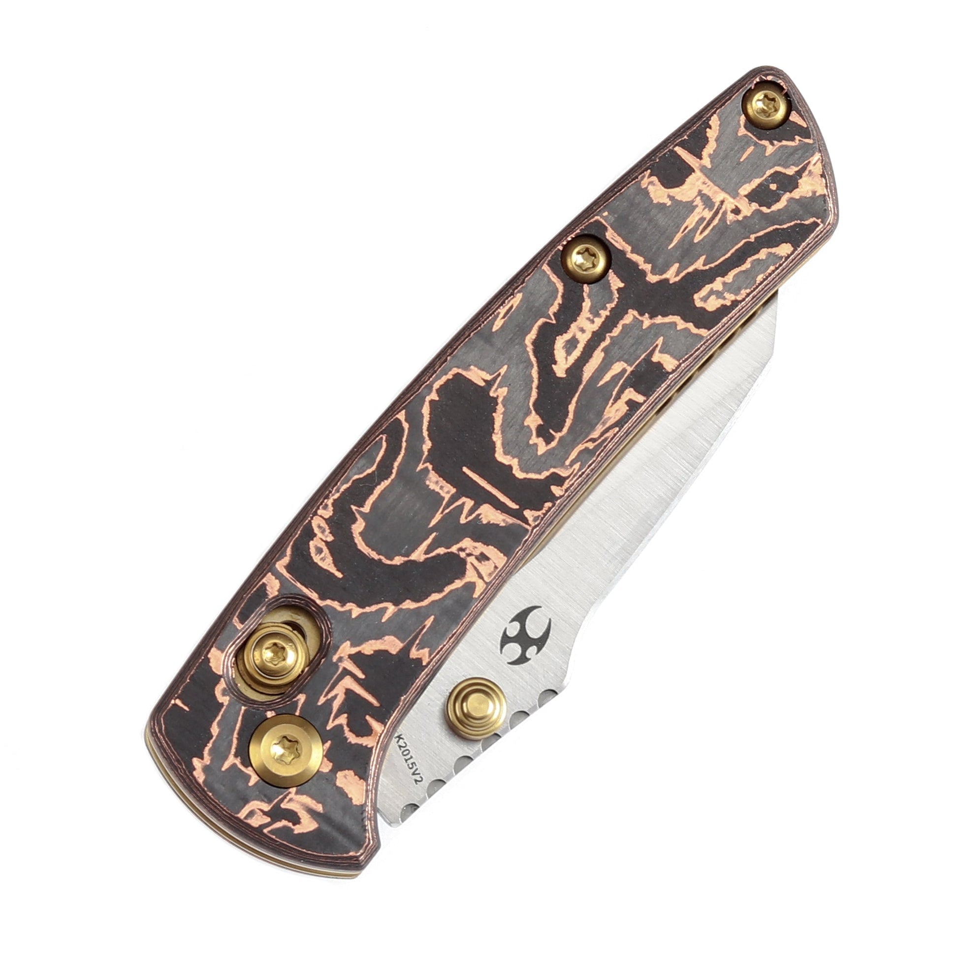 Kansept Little Main Street K2015V2 copper carbon fiber handle scales