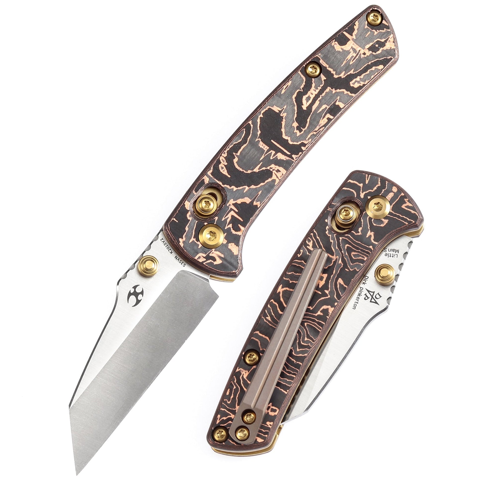 Kansept Little Main Street K2015V2 front view – 2.26" satin CPM-S35VN drop point folding knife