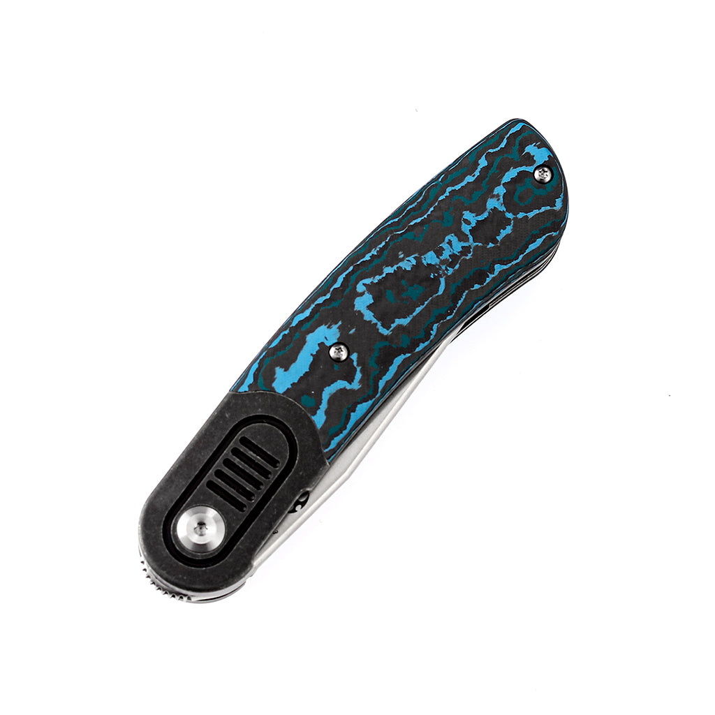 Kansept Reverie K2025A3 blade detail – stonewashed CPM-S35VN clip point