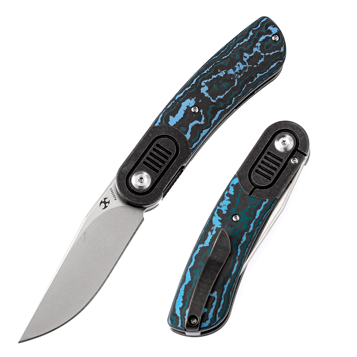 Kansept Reverie K2025A3 front view – 2.92" stonewashed CPM-S35VN clip point folding knife