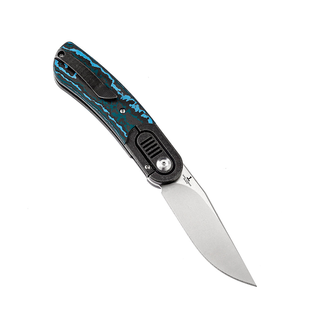 Kansept Reverie K2025A3 open position showing CPM-S35VN clip point blade