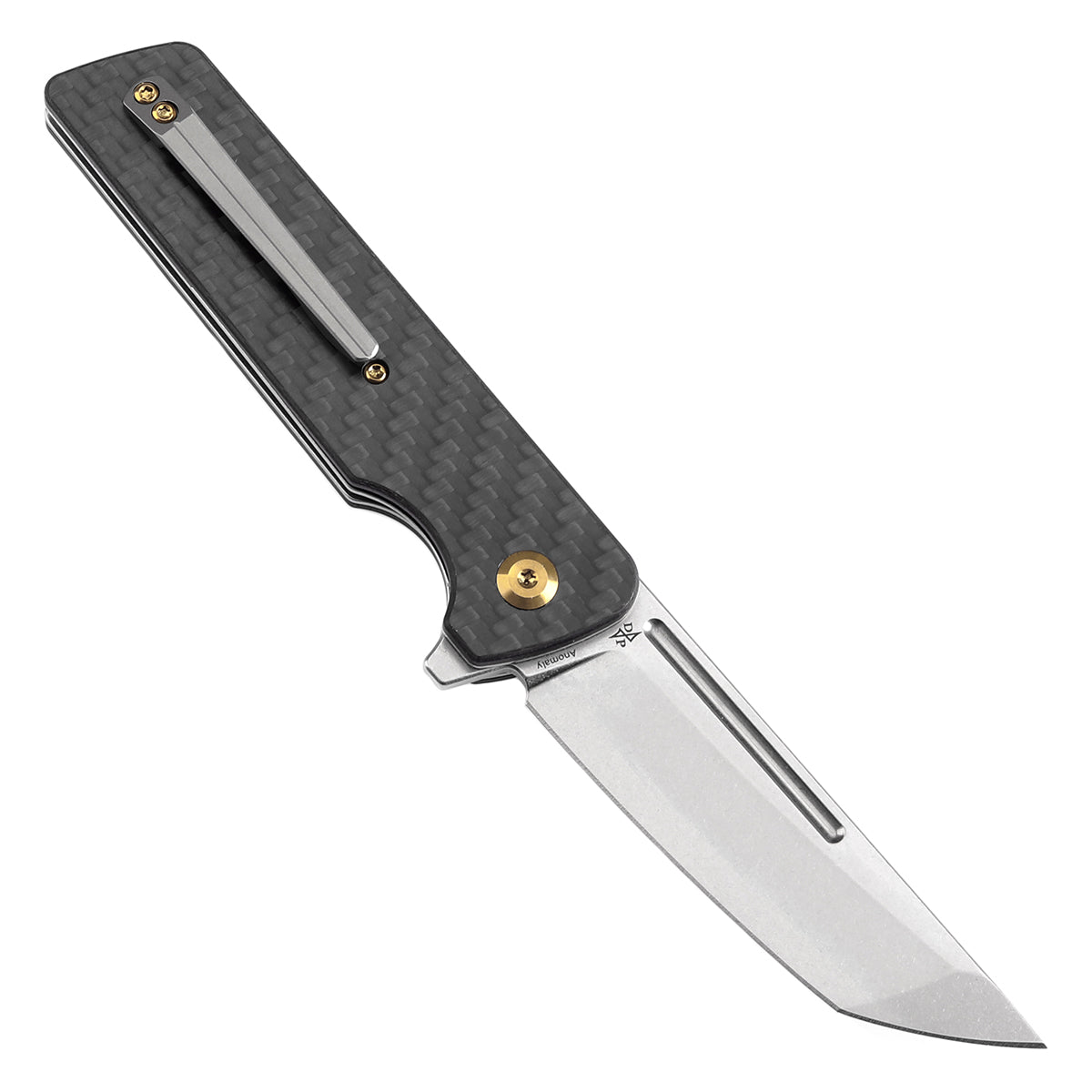 Kansept Anomaly K2038T6 open position showing CPM S35VN tanto blade