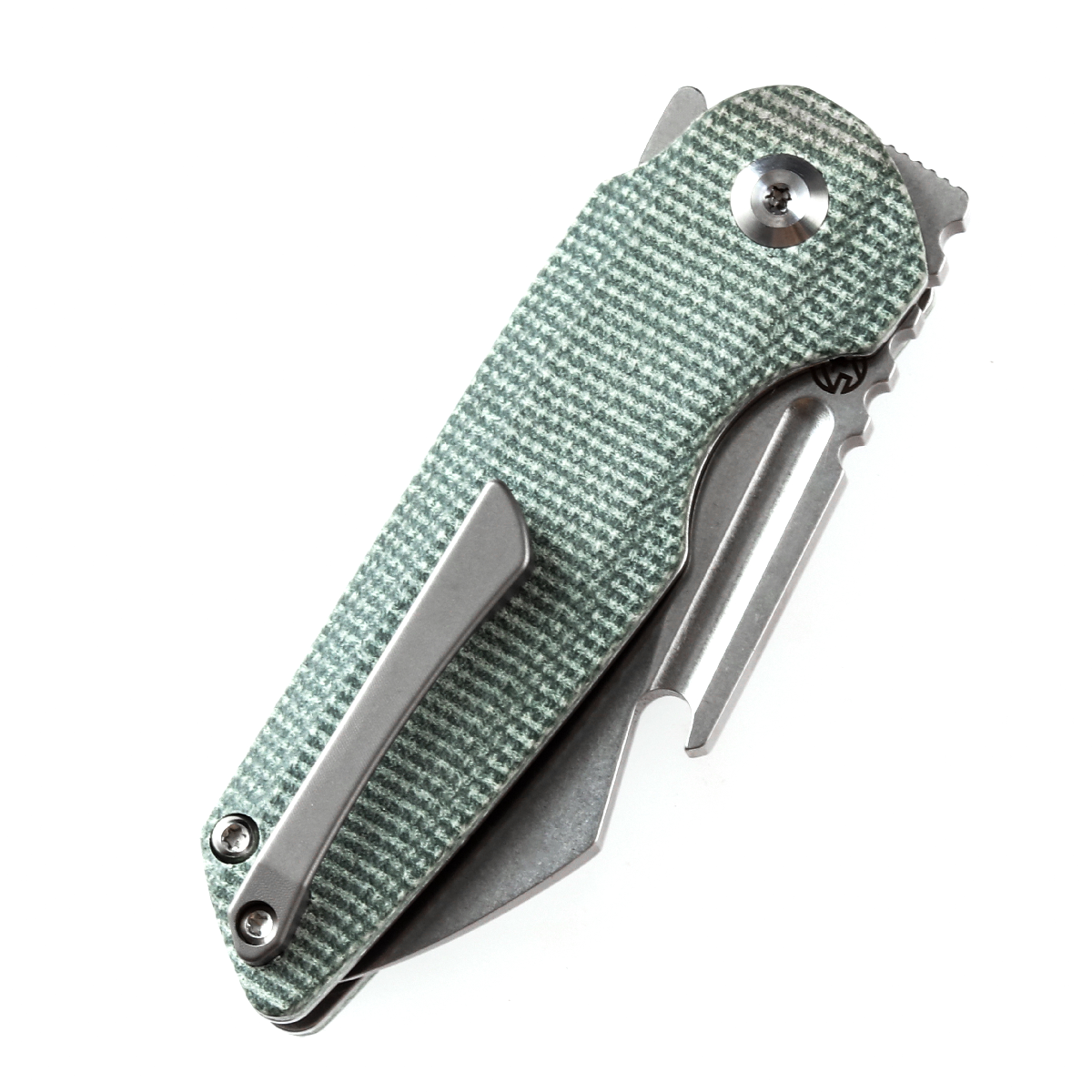 Kansept Rafe K2048A3 green Micarta handle scales