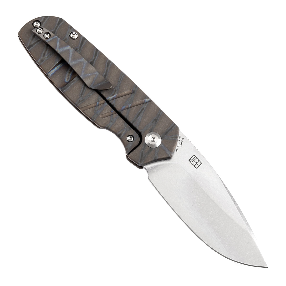 Kansept Turaco K2049A4 open position showing CPM-S35VN drop point blade