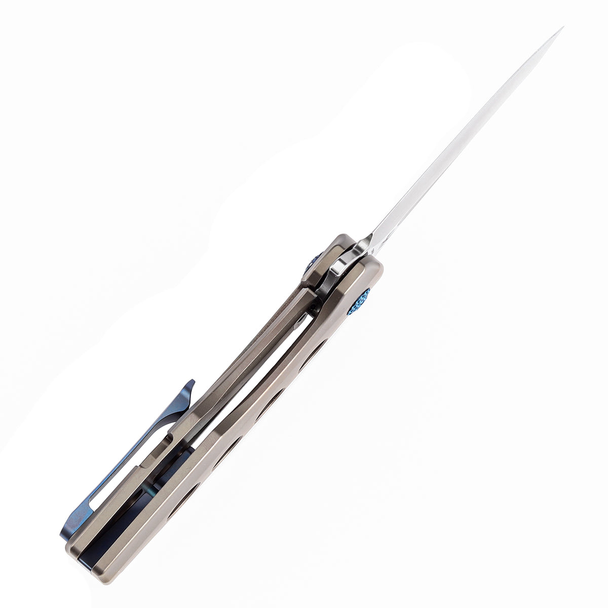 Kansept Cassowary K2065A5 blade detail – satin CPM S35VN clip point