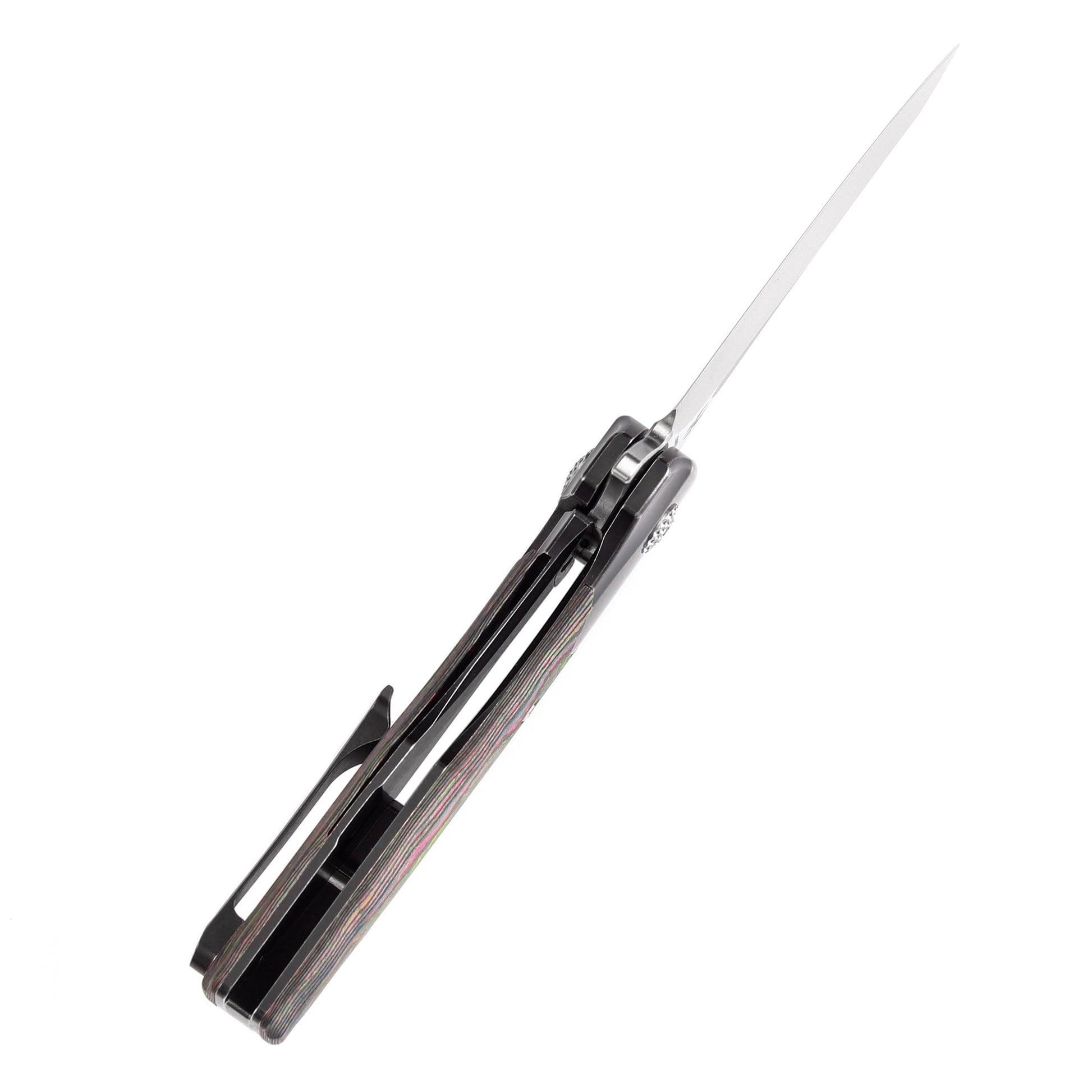 Kansept Cassowary K2065B1 blade detail – satin CPM S35VN clip point