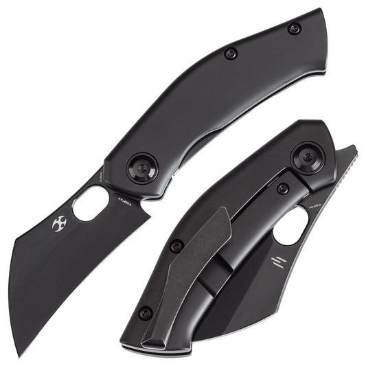 Kansept Osprey K2087A3 front view - 2.22" black TiCn CPM-S35VN Wharncliffe folding knife