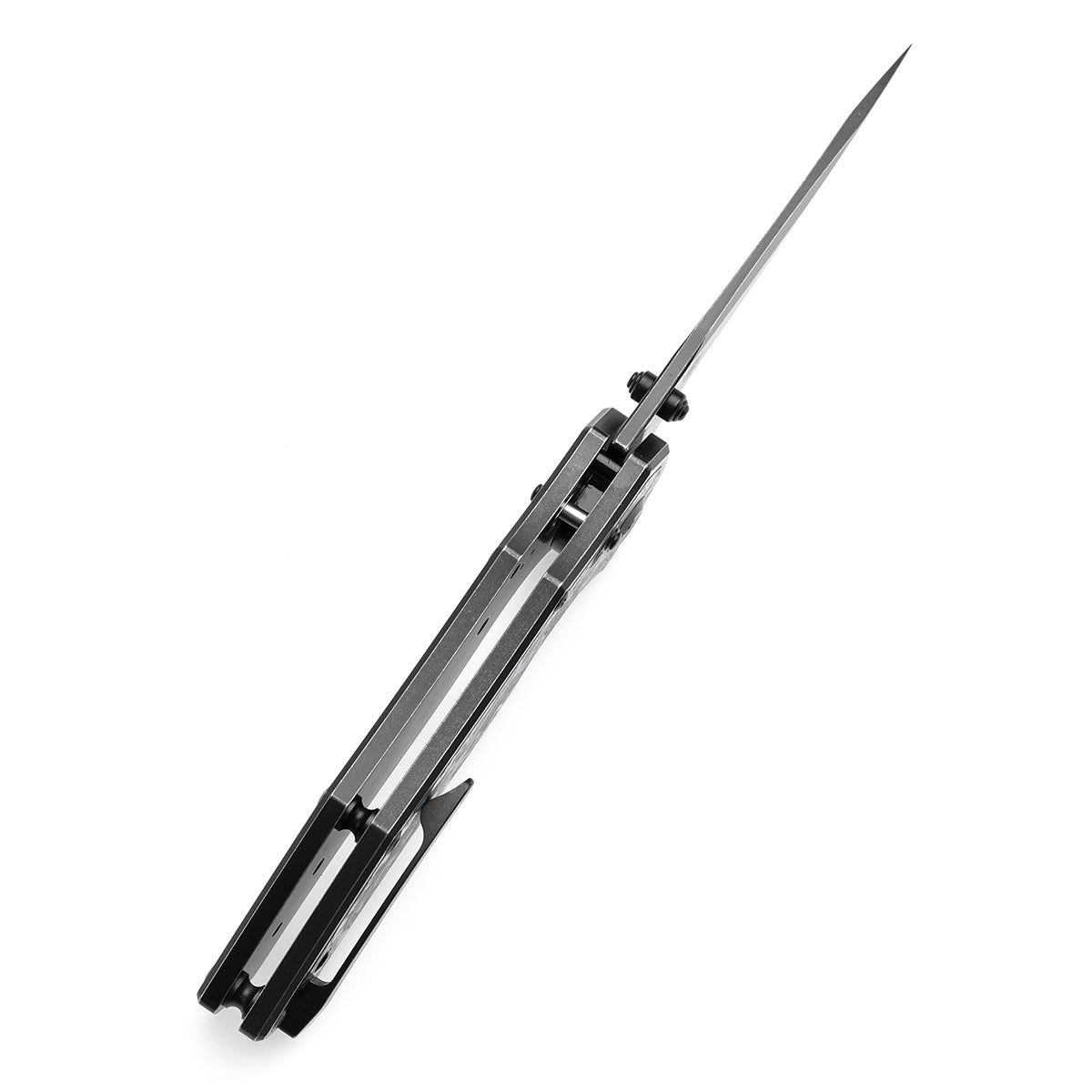 Kansept Apollo K2107V2 blade detail – blackwash CPM S35VN drop point