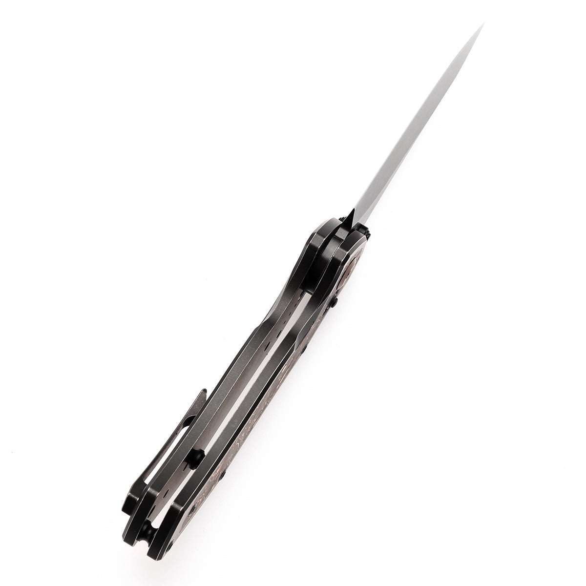 Kansept Apollo K2107V3 blade detail – blackwash CPM S35VN drop point