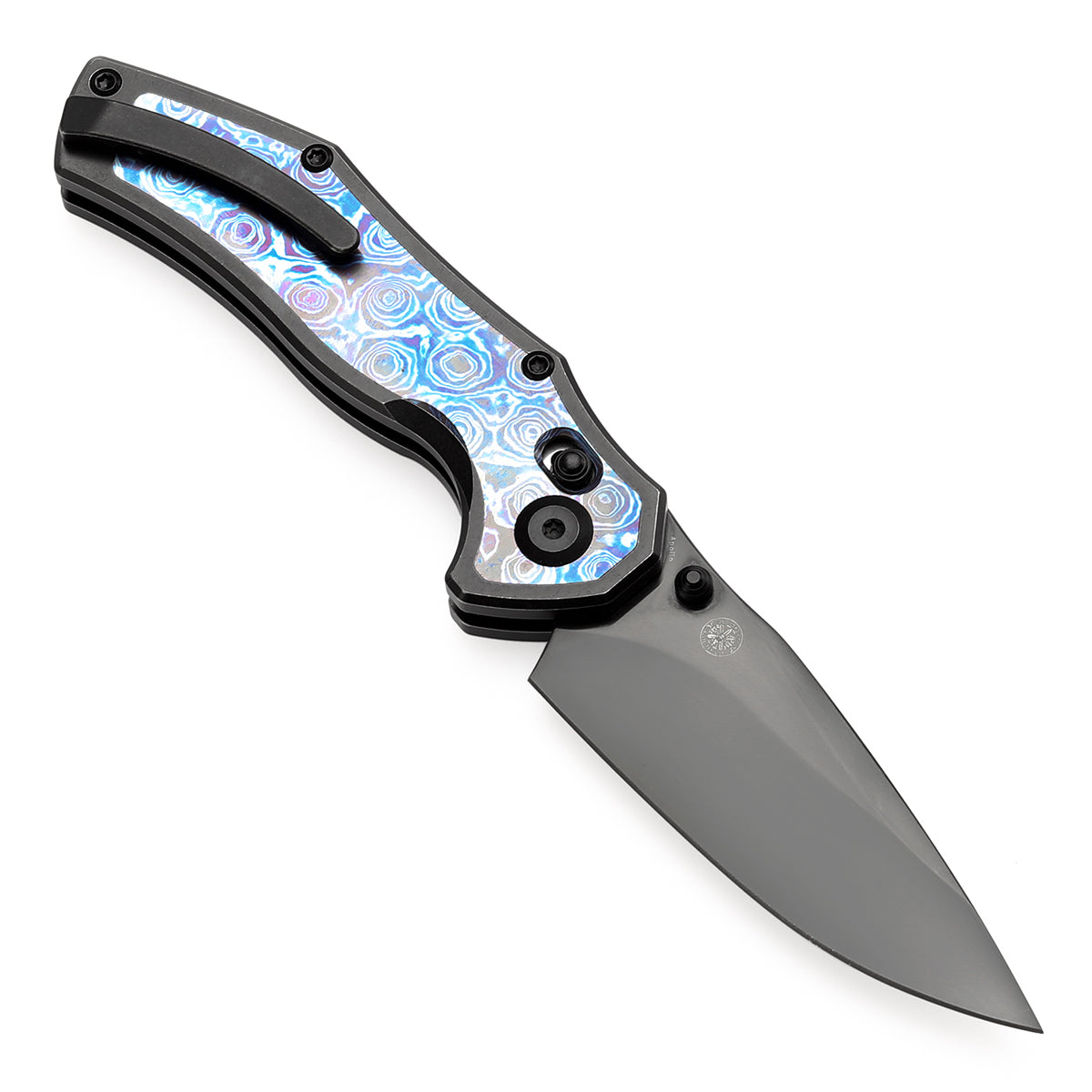 Kansept Apollo K2107V5 open position showing CPM S35VN drop point blade