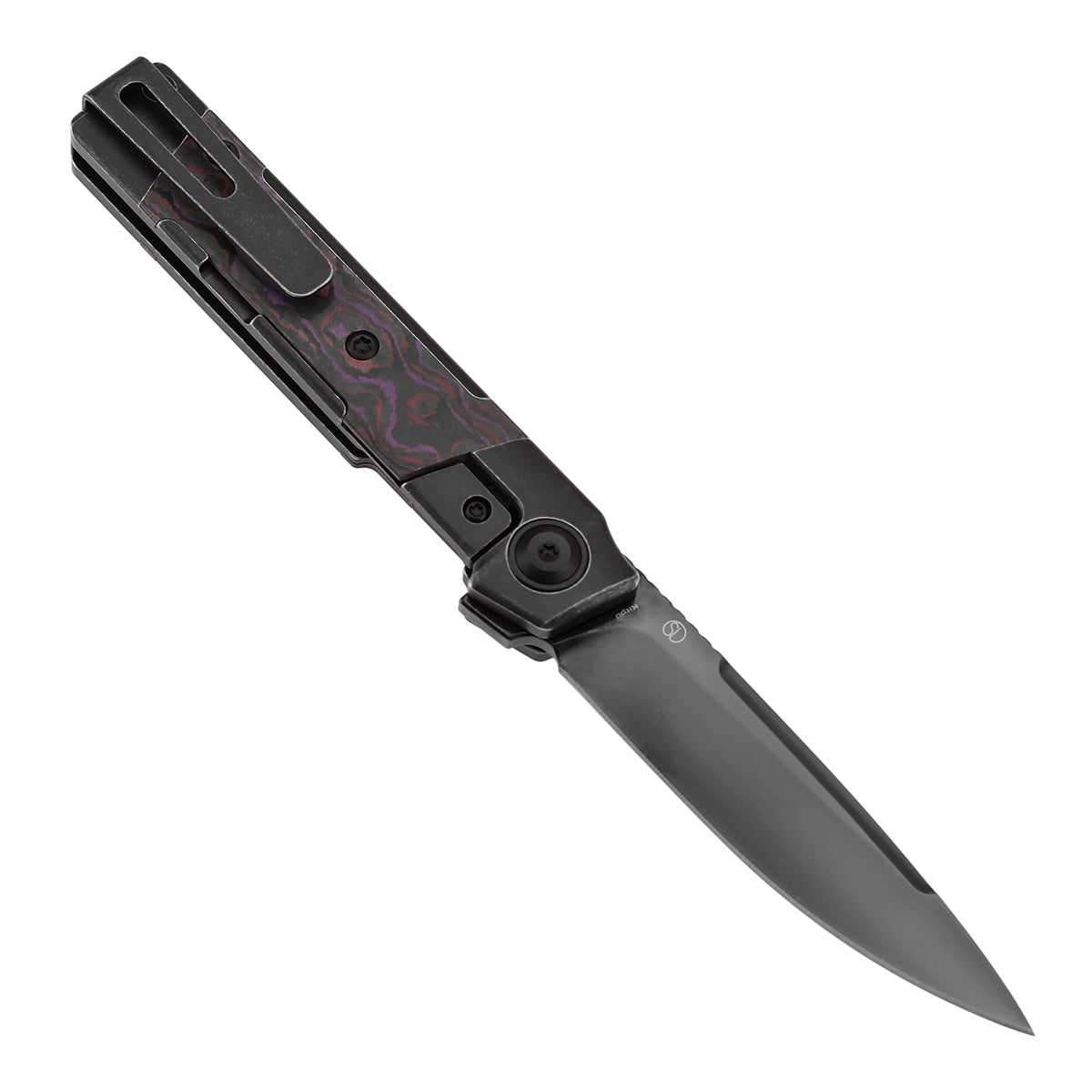 Kansept Kitpu K2123A1 open position showing CPM 20CV Mirror DLC blade